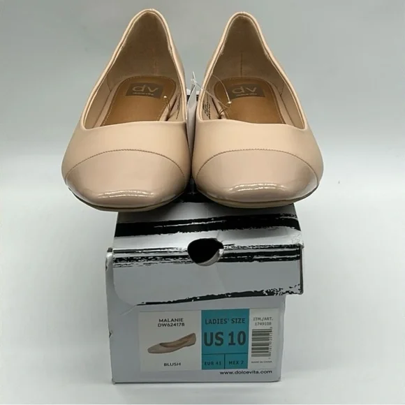 DV by Dolce Vita Melanie Blush Flats Size 10 | Patent Toe Ballet Flats NWB - Picture 13 of 13